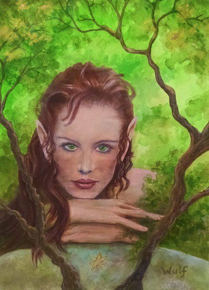 Online Celtic Magic School - Elves and faeries are always watching = She Watches through the Veil © Bernadette Wulf